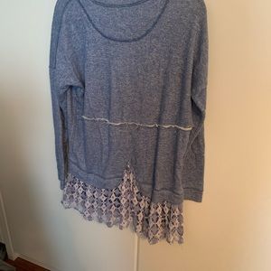 Free people beach line sweat shirt top
